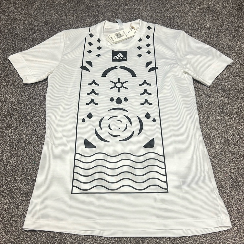 RARE ADIDAS MEN'S PARIS HEAT.RDY TENNIS FREELIFT TEE WHITE SHIRT HA2554 Size S